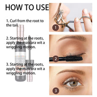 Dark Brown Mascara for Eyes, Long Lasting Thick,Quick Drying & Non-Clump, Smudge-Proof Fiber Mascara, Instant Hair Dye for Christmas, Halloween, Birthdays, Parties