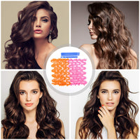 URAQT Hair Rollers for Long Hair, 24Pcs 50cm Hair Curlers No Heat Spiral Curls, Wave Hair Curlers Styling Kit with Styling Hooks for Women Girl, Healthy DIY Hairstyle