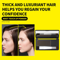 SEVICH Root Touch up, Hairline Powder with Brush, Instantly Conceals Hair Loss, Thinning Gray Hair Shadow Toppers for Women & Men, 48H Makeup Lasting, 8g Large Capacity Black