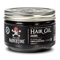 BARBERTIME Hair Styling Gel | All Hair Types | Firm Control | Scalp Nourishing | Shine and Protection | Jojoba 300 ml