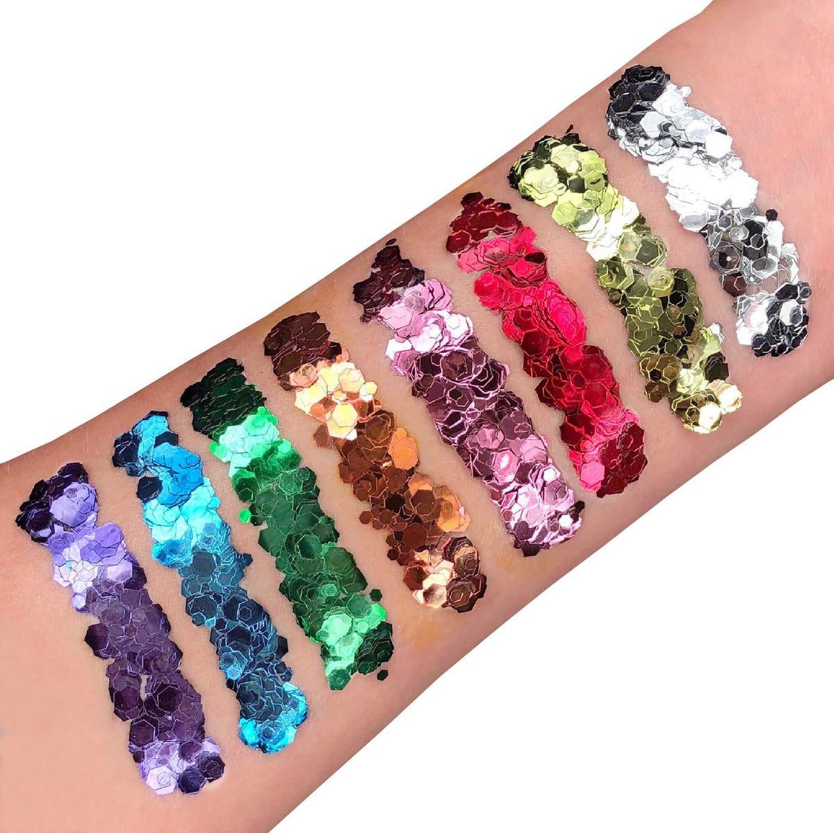Classic Chunky Face & Body Glitter Gel by Moon Glitter - Red - Cosmetic Festival Glitter Face Paint for Face, Body, Hair, Nails - 12ml