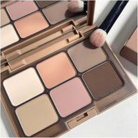 EveBeaty Nude Eyeshadow Palette - 6 Matte and Shimmer Shades for Smokey and Bronze Eye Makeup
