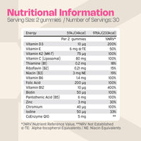 Nutriburst Women’s Multivitamin - Hormone Regulation & Support Collagen Formation - Contains 15 Micronutrients; B5, B6, B12, C, D - Vegan, Sugar Free Supplement - 60 Berry Gummies - 1 Month Supply