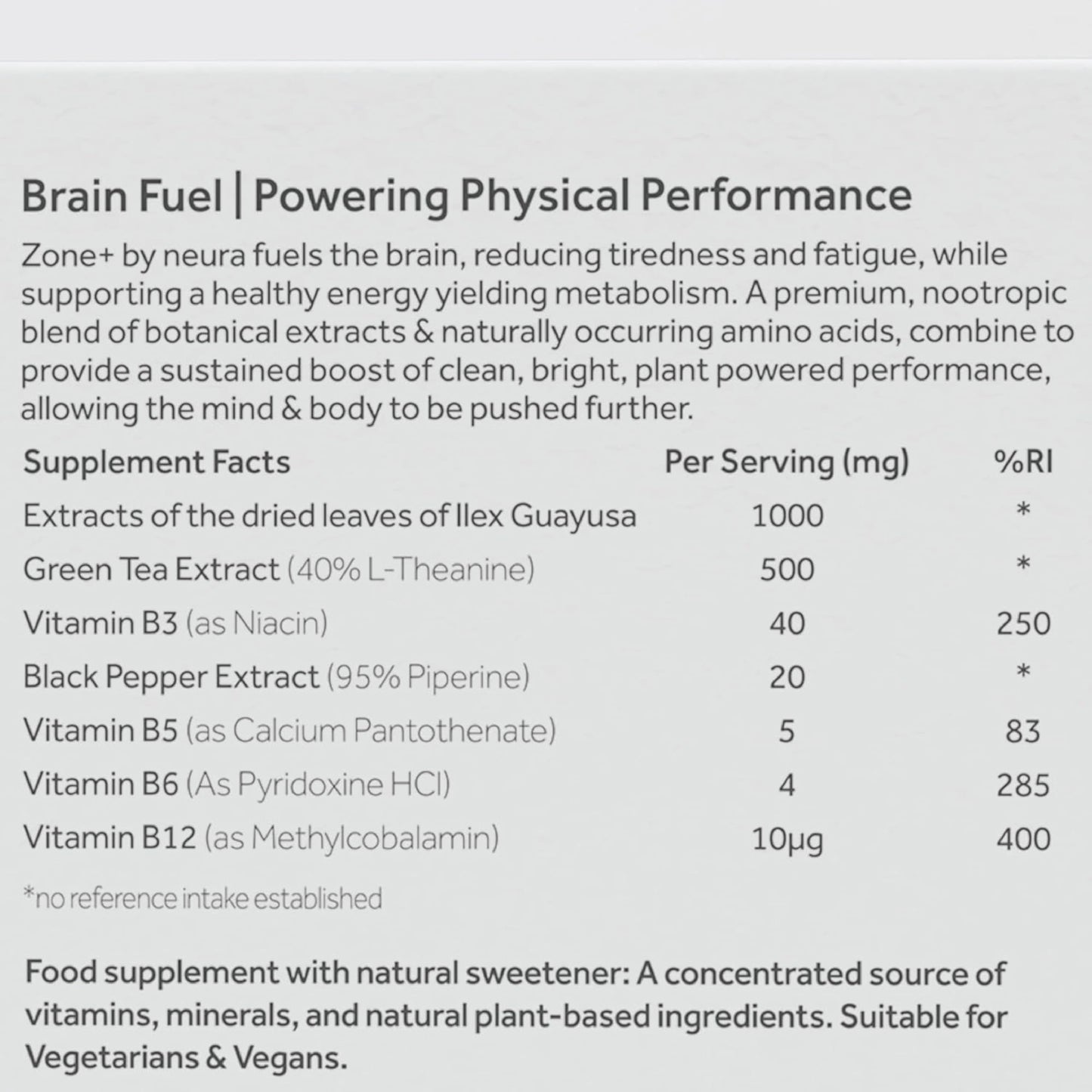 Neura Natural Cognitive Fuels Neura Clarity+ Lion’s Mane Nootropic Drink – Brain Focus & Mental Clarity – Green Apple Flavour – 20 Sachets