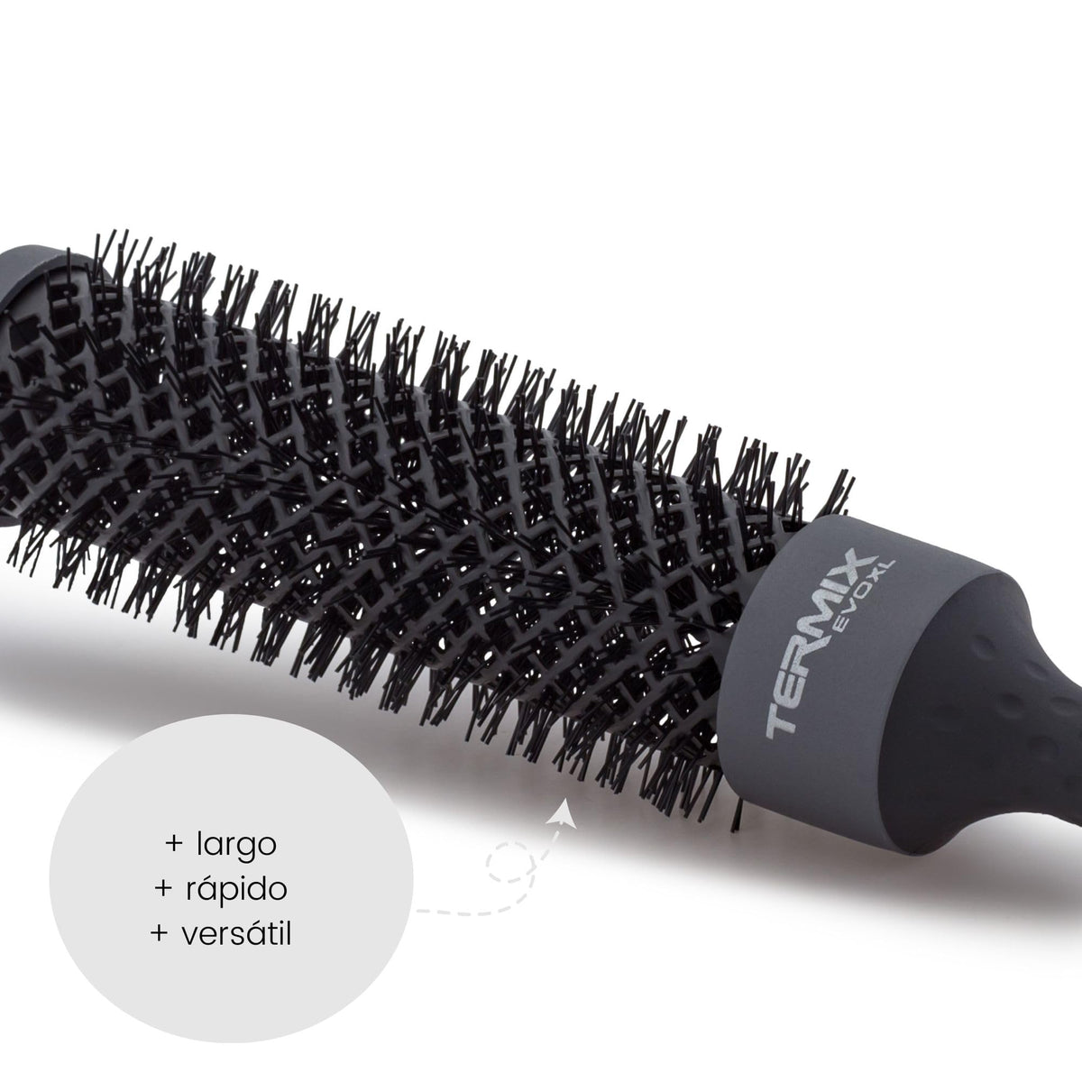 Termix Evolution XL Round Hairbrush Ø 28 mm, 3cm longer- Hairbrush with ionized fibers and a 25% extra surface for faster drying