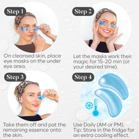 BLOOMORA Variety Box Under Eye Gel Patches (30 PAIRS), Under Eye Patches for Puffy Eyes & Dark Circles, Hyaluronic Acid - Collagen Gel Pads for Reducing Appearance of Puffiness & Increased Hydration