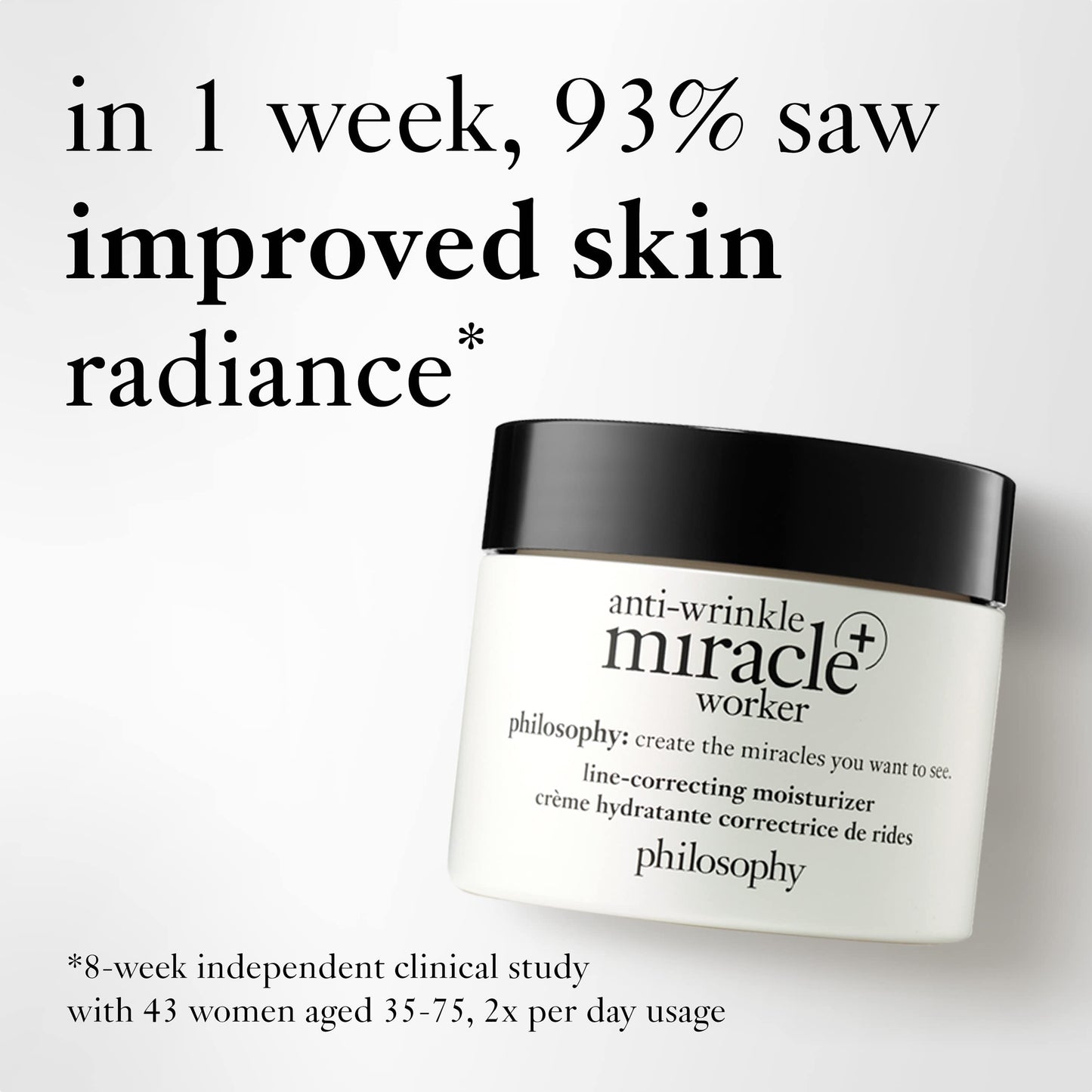 philosophy anti-wrinkle miracle worker day cream 60ml | moisturiser with retinol