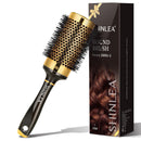 Round Brush for Blow Drying - SHINLEA Hair Brush Without Pulling Brush for Curls, Hair Brush Round for Women, 53 mm Nylon Hair Brush Curls Made of Aluminium, Round Brush Professional for Styling,
