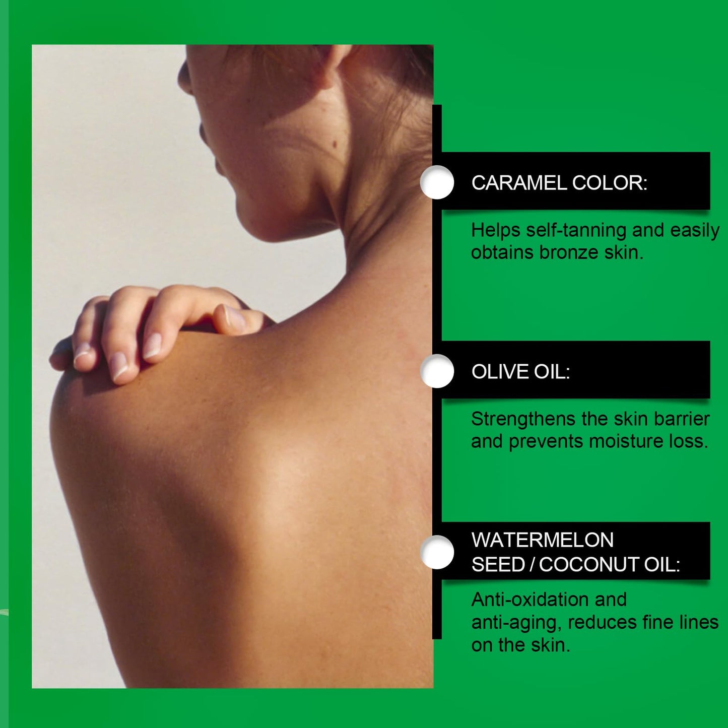 AmiCera Tanning Moisturiser, Extreme Intensifying Tanning Cream, Tanning Enhancers for Sunbed Sun Sunkissed Tan Tinted Moisturiser Body, Men & Women, Fast Absorbing Lightweight, Watermelon 100g