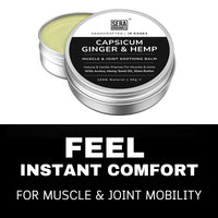 Capsicum & Ginger Warming Cream – Hemp, Arnica & Black Pepper | Muscle & Joint Soother | Natural Heat Rub for Stiffness & Recovery | Handcrafted in The UK by Sera Organics (30g)