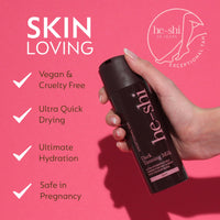 he-shi He-Shi Dark Tanning Milk 200ml - Lightweight Fake Tan Milk with Glycerine & Hyaluronic Acid for Silky Hydrated Skin, Dark Bronzed Glow - 96% Natural, Suitable for All Skin Types