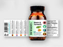 DR WAKDE's DR WAKDE'S Neem & Turmeric Capsules | 60 Veg Caps | Deep Detox | Skin Supplement | Plant-Based | Vegan | All Natural