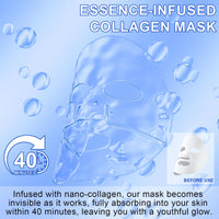 Tamiodfo Bio Collagen Face Mask, Intense Hydration, Soothing & Hydrating Overnight Hydrogel Mask, Reduce Fine Lines & Wrinkles, Pore Minimizing, Elasticity Improvement, Anti Aging and Rejuvinating Sheets 6pcs