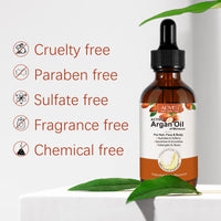 Beyond Happy Moroccan Argan Oil for Hair & Skincare, 60ml Natural Vegan Oil For Scalpcare & Fuller Healthier Hair - Natural Oil For Men & Women (Moroccan Argan Oil)