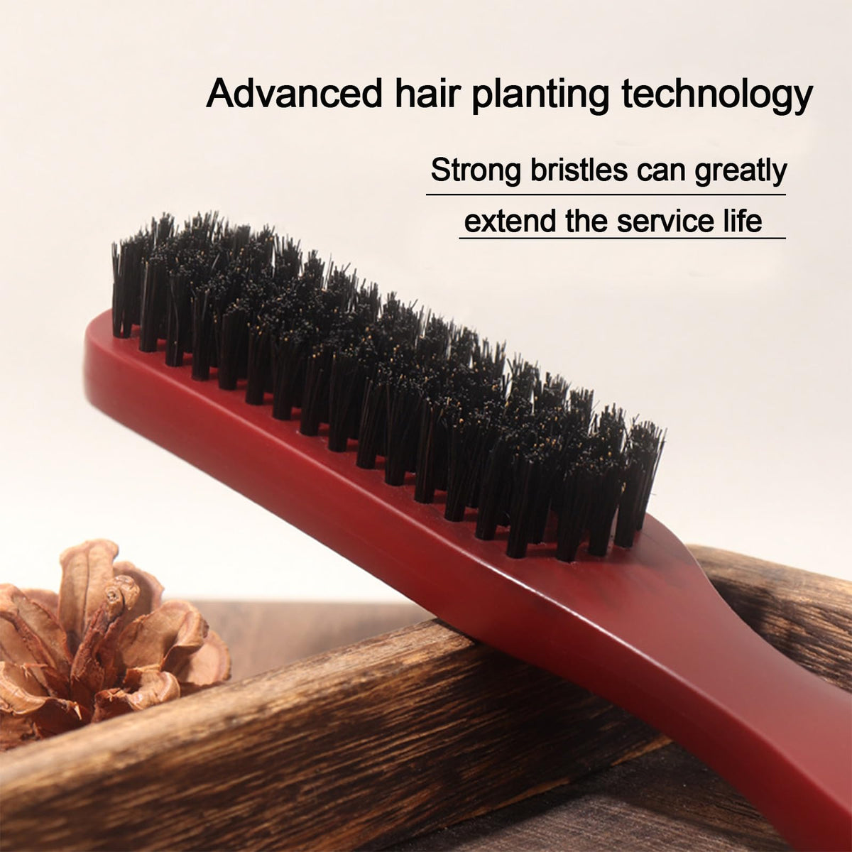 ZPLASK Slick Back Hair Brush, Slick Back Brush, Slick Brush, Boar Bristle Hair Brush Hair Gel Brush for Afro Wet Curly Hair or Damaged Hair Reducing Hair for Combing Beard Hair