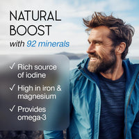 Sea Moss Capsules High Strength - Wildcrafted Irish Sea Moss Tablets - 30 Capsules One a Day - 2000mg Sea Moss Capsule - North Atlantic Seamoss Supplement - Vegan & UK Made