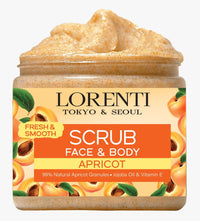 Lorenti Apricot Scrub 500 ML Face & Body | Firming & Radiant Supports Collagen Production Anti Aging and Wrinkle