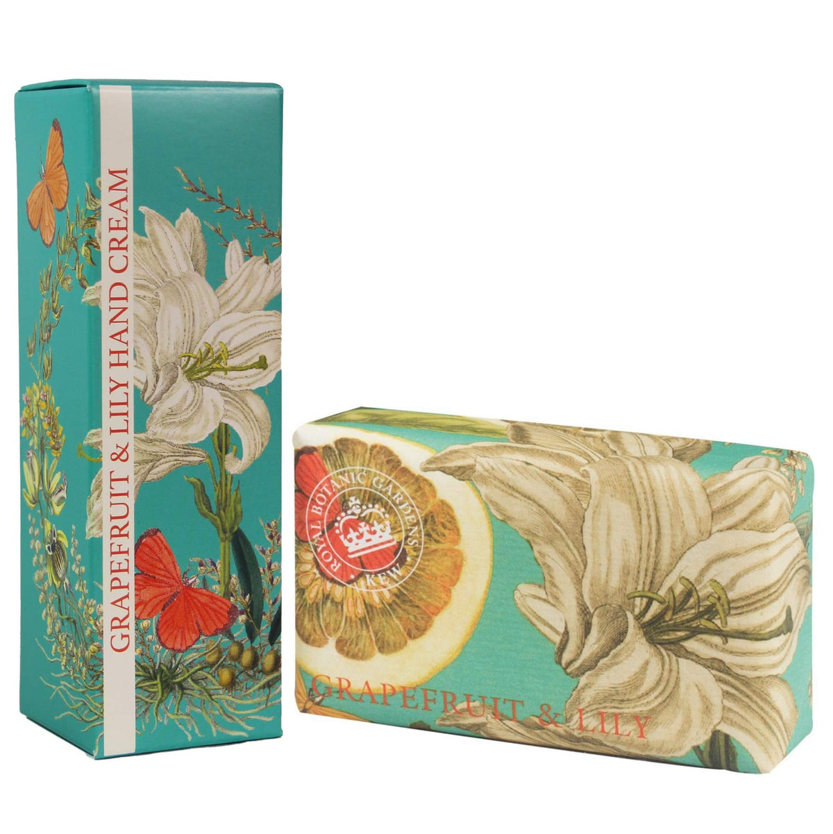 Kew Royal Botanic Gardens Royal Botanic Gardens KEW Hand Cream & Shea Butter Set - Grapefruit & Lily