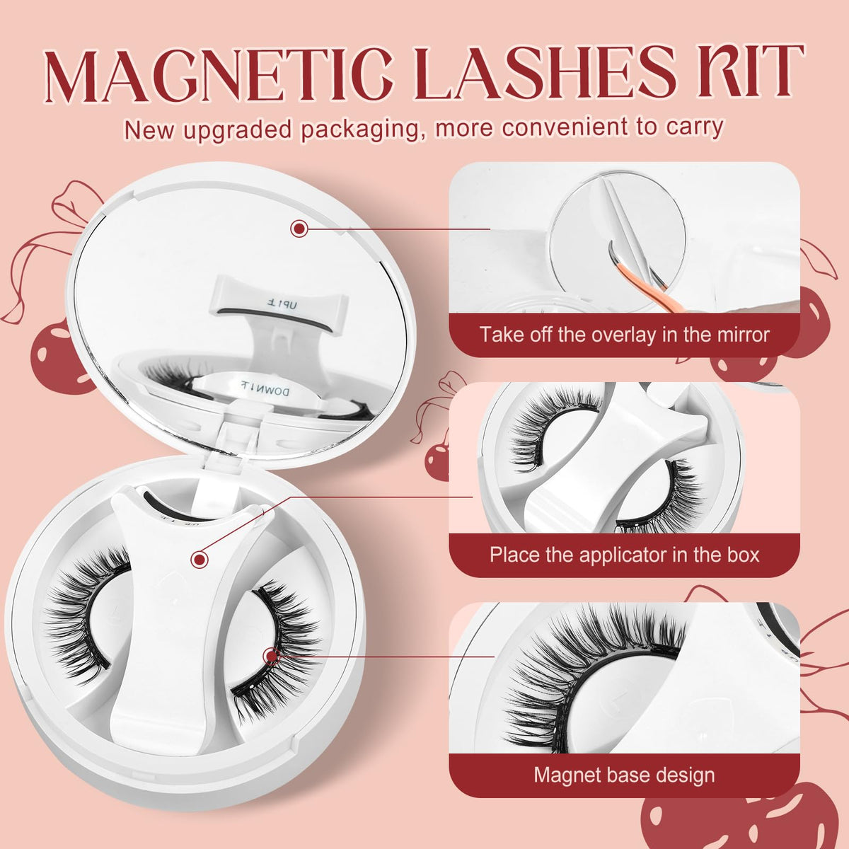 Higu clace Magnetic Eyelashes kit, Reusable Magnetic Lashes Set with Applicator, Waterproof No Glue Lashes for Party and Wedding (Style NB)