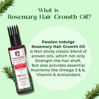 Passion Indulge Hair Proteinz Rosemary Hair Growth Oil with Biotin | Reduce Hair Fall & Hair Breakge - 100 ml | Suitable for all type Hair