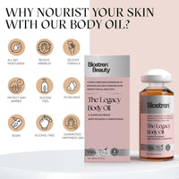 Biostren The Legacy Body Oil – 5fl oz Luxurious Body Oil After Shower – Deeply Nourishing Botanical Oil with Jojoba, Sweet Almond, Rosehip, Vitamin E – Body Glow Oil for Intensive Hydration