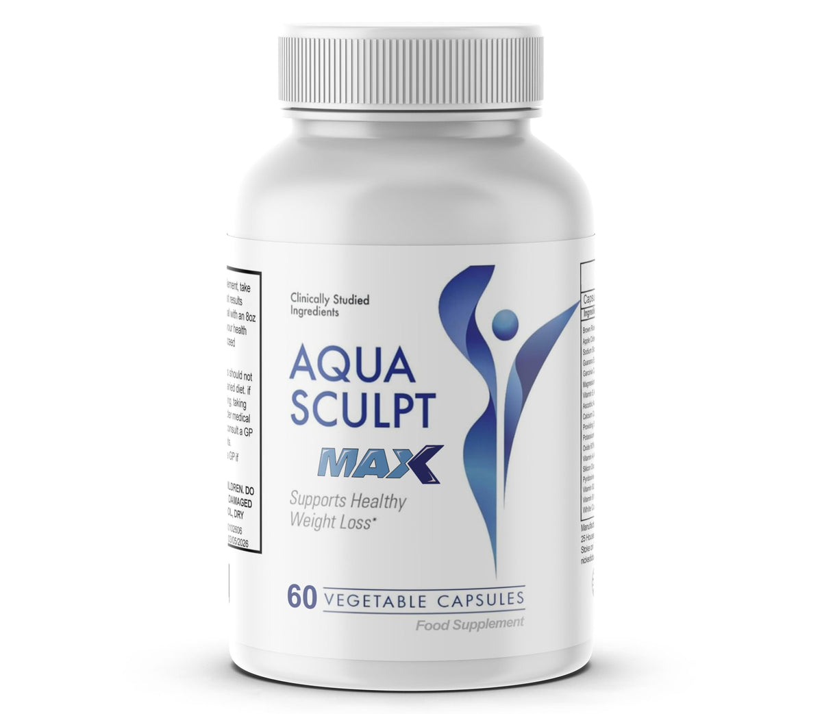 FItness Hero Supplements Aqua Sculpt Max - All Natural/Weight Management Support - 60 Capsules - Vegan/New & Sealed