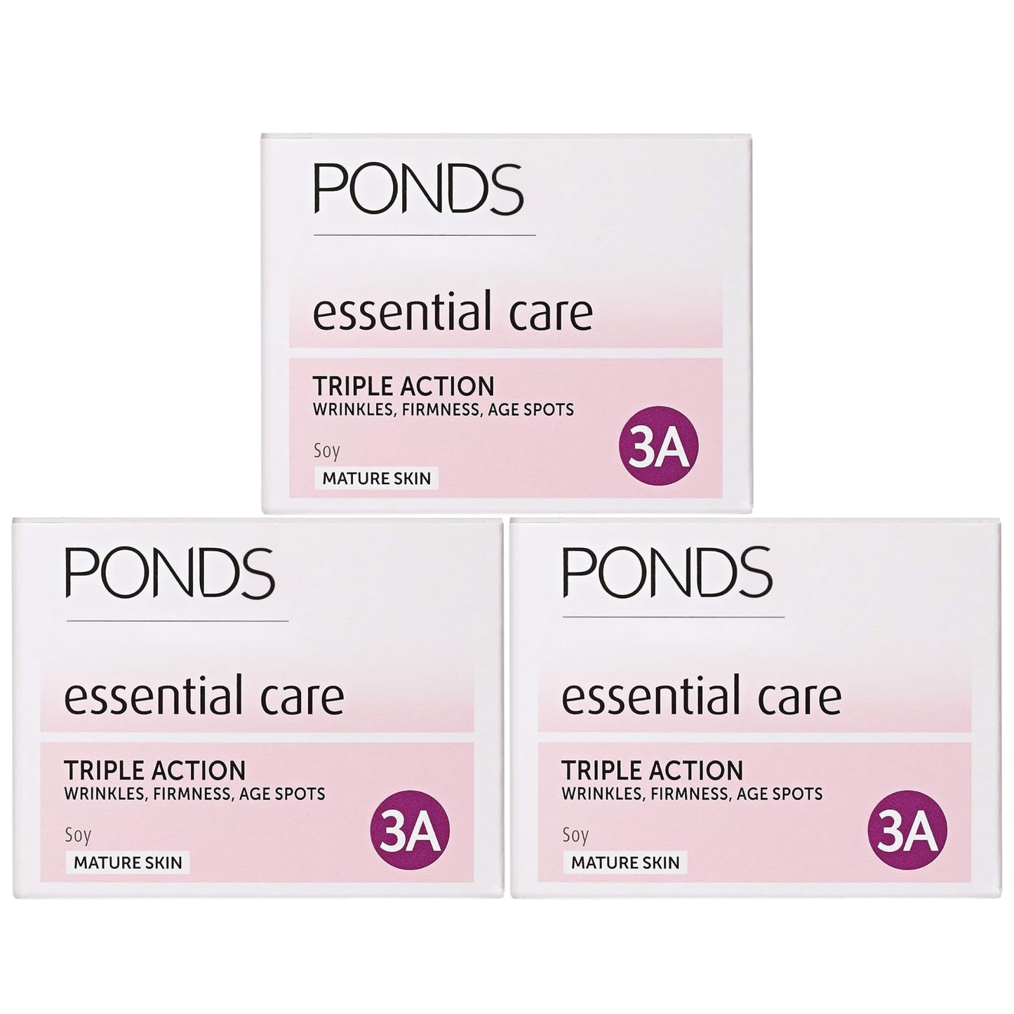 Zentri Ponds Triple Action Day Cream 3A Face Moisturiser Day Cream & Night Cream - Anti Wrinkle | Anti Sagging | Blemish Control | Anti Ageing Face Cream With Vitamins A & E - 50ml x 3