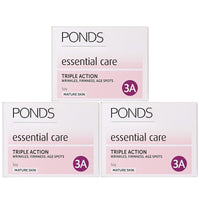 Zentri Ponds Triple Action Day Cream 3A Face Moisturiser Day Cream & Night Cream - Anti Wrinkle | Anti Sagging | Blemish Control | Anti Ageing Face Cream With Vitamins A & E - 50ml x 3