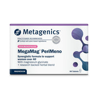 Metagenics MegaMag PeriMeno - with Vitamin B6 & B12, Magnesium Glycinate, Sage, Ashwagandha and Saffron - 60 Tablets