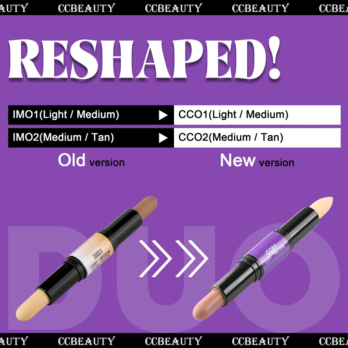 CCbeauty Cream Highlight and Contour Stick, Shimmer Highlighter Makeup, Contouring Highlighting Makeup, Face Shaping Stick, Lightweight, Blend Smooth, Colour Corrector Concealer Stick, Blonde/Mocha