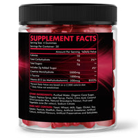 Creatine 120 Gummies Max 5000mg for Men & Women Creatine Monohydrate Plus B12 and L-Taurine Chewable Gummies, Strawberry Flavour 1 Month Supply (1 Count (Pack of 120), Strawberry)