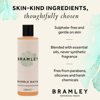 Bramley Products Bramley Lavender Bubble Bath (250ml), Bath Soak with Geranium & Sweet Orange Essential Oils, Vegan Natural Bubbles to Gently Cleanse & Soften