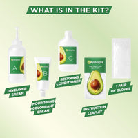 Garnier Nutrisse Permanent Hair Dye, Natural-looking, hair colour result, For All Hair Types, 4 Dark Brown