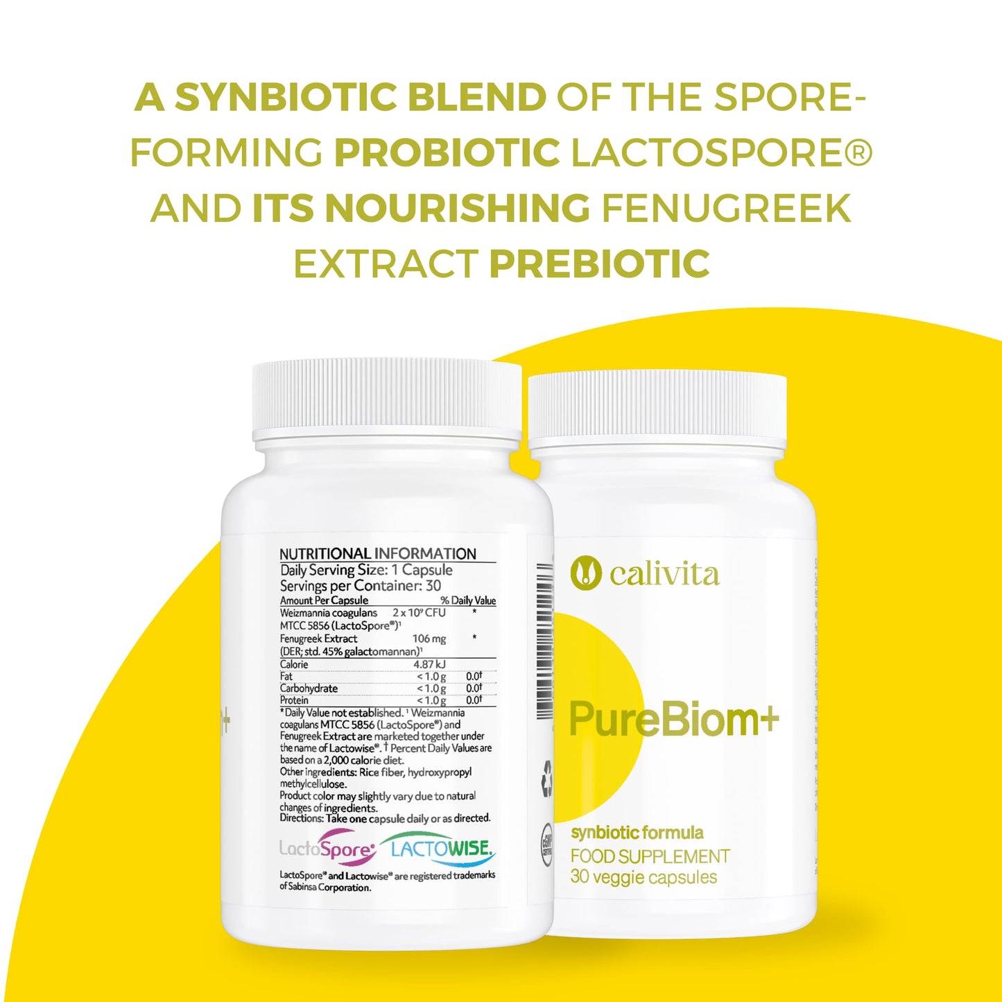 PureBiom+ – Prebiotic and Probiotic for Women & Men – Gut Health Supplement – Immune Support – Digestive Balance – Bloating Relief – All Natural – 30 Vegan Capsules