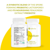 PureBiom+ – Prebiotic and Probiotic for Women & Men – Gut Health Supplement – Immune Support – Digestive Balance – Bloating Relief – All Natural – 30 Vegan Capsules