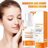 Hibiscus and Honey Firming Cream, Skin Tightening Lotion for Face & Body, Double Chin Reducer Neck Firming Cream with Collagen Firming & Lifting Reduces Wrinkles and Fine Lines