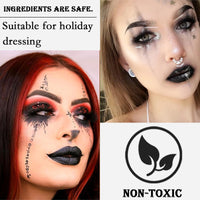 Black Lipsticks For Women Long Lasting, Highly Pigmented Matte Black Lipstick, Waterproof Non Stick Plumping Lip Gloss Velvet Lipstick - Vegan - Cruelty Free