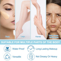 DRTRU All-Over Complexion Perfector,Body Coverage Perfector,CC Cream Foundation,Evens Out Skin Tone,Waterproof and Sweat-Proof Concealer Foundation for Face and Legs (1 Pcs)