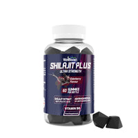 Shilajit Plus Gummies, 200mg Shilajit Extract, 40mg Ashwagandha and 2mg Vitamin B6. Vegan with Elderberry Flavour
