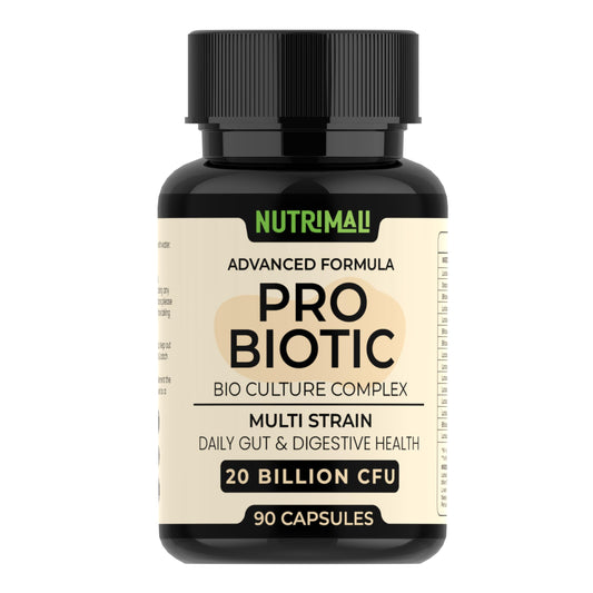 NutriMali Probiotics – Advanced Bio Culture Complex | 20 Billion CFU – 15 Strain Daily Gut & Digestive Health Supplement | 3 Month Supply – 90 Vegan Capsules | Ideal with Prebiotics – Made in UK