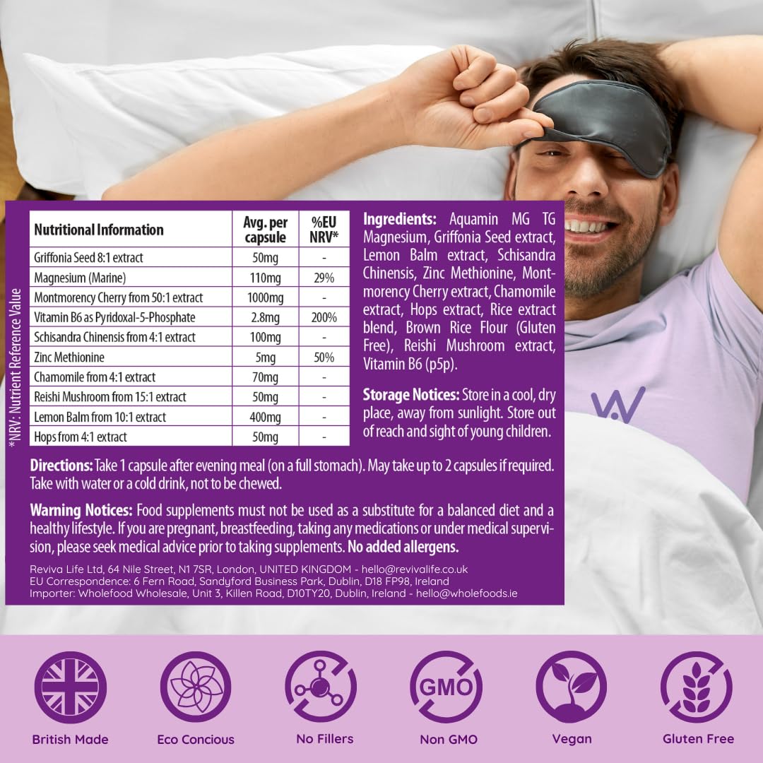 well actually WELL ACTUALLY Neuro Night 10X - Advanced Sleep Support Capsules for Adults - Non Melatonin Sleep Supplement to Relax & Unwind with Magnesium, Griffonia, Montmorency Cherry | 60 Caps