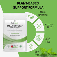 Bodygenix Spearmint Leaf Capsules - 500mg Hormonal Balance Digestive Health Fatigue & Stress Relief Support Antioxidant Formula Natural Food Supplement - 60 Capsules 2 Month Supply