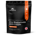 varsons Zinc Bisglycinate 25mg with Copper - Chelated High Absorption Zinc Supplements for Immunity, Skin, Bones & Hair - 6 Month Supply, Vegan-Friendly & Magnesium Stearate-Free