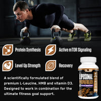 Liposomal Phosphatidic Acid (PA) 700mg with HMB, L-Leucine&Vitamin D3, Muscle Builder, Boost mTOR Build Mass and Strength Max Absorption Supplements (60 Count(Pack of 1))