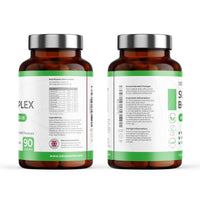 High Strength Vitamin B Complex, 90 Capsules - Contains Vitamin C and D, Folic Acid, Biotin, Thiamine, Riboflavin, Niacin, Pantothenic Acid and More - Supplements for Fatigue
