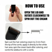 Safe and Convenient Comb Hair Dye,2-in-1 Hair Dye Comb,Fast-Acting Comb-Over D/ye,Waterproof and Sweat-Proof H/air D/ye C/omb,H/air Color Stick,Portable Ha/ir Colouring Cream(Black Brown,02#)