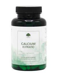 Calcium Citrate Capsules | 200mg Elemental Calcium Per 2 Capsule Dose | 120 Vegan Capsules | G&G Vitamins
