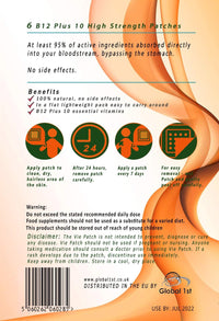 VIE Vie Healthcare Vitamin B12 Plus 10 High Strength Transdermal Patches, 6 Transdermal Patches