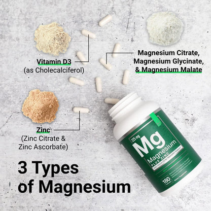 Essential Elements Magnesium & Zinc with Vitamin D3, 180 Capsules, 3 Month Supply