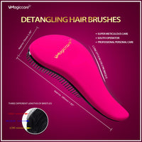 VMAGIC CARE Detangling Brush - glide the Detangler Brush through Tangled hair - Best Comb for Women, Girls, Men & Boys - Use in Wet and Dry Hair (Rose Red)